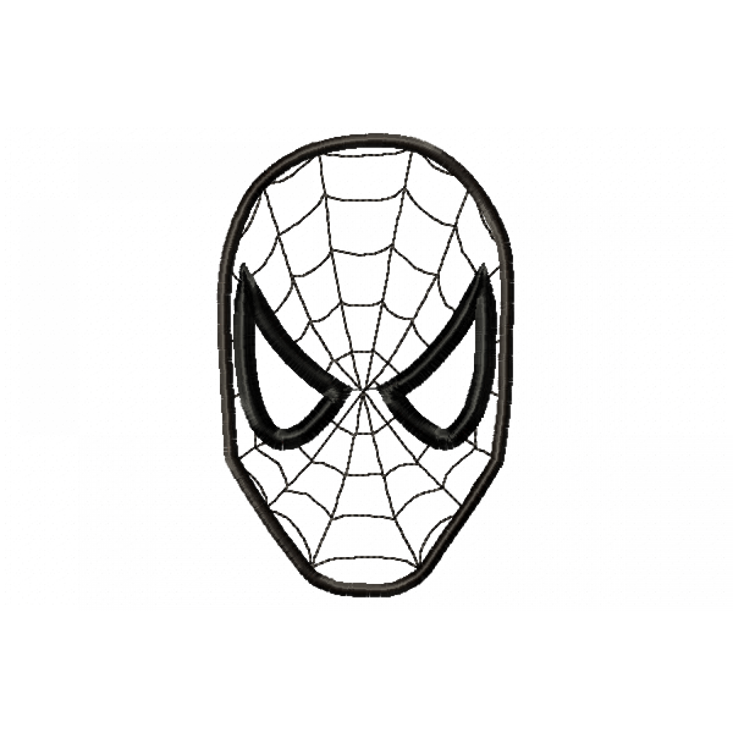 Superhero Face Applique Embroidery Design 5x7