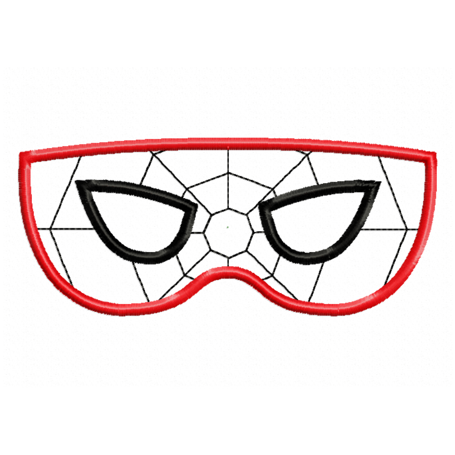 Superhero Mask Embroidery Design 5x7