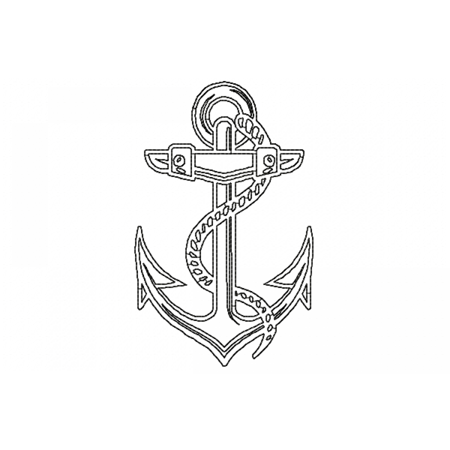Sea Anchor Embroidery Design