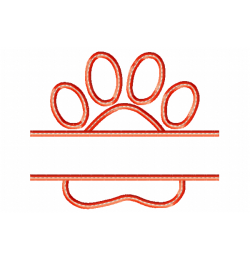 Split Paw Embroidery Design Split Paw Embroidery Design