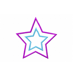 Star Applique Embroidery Design