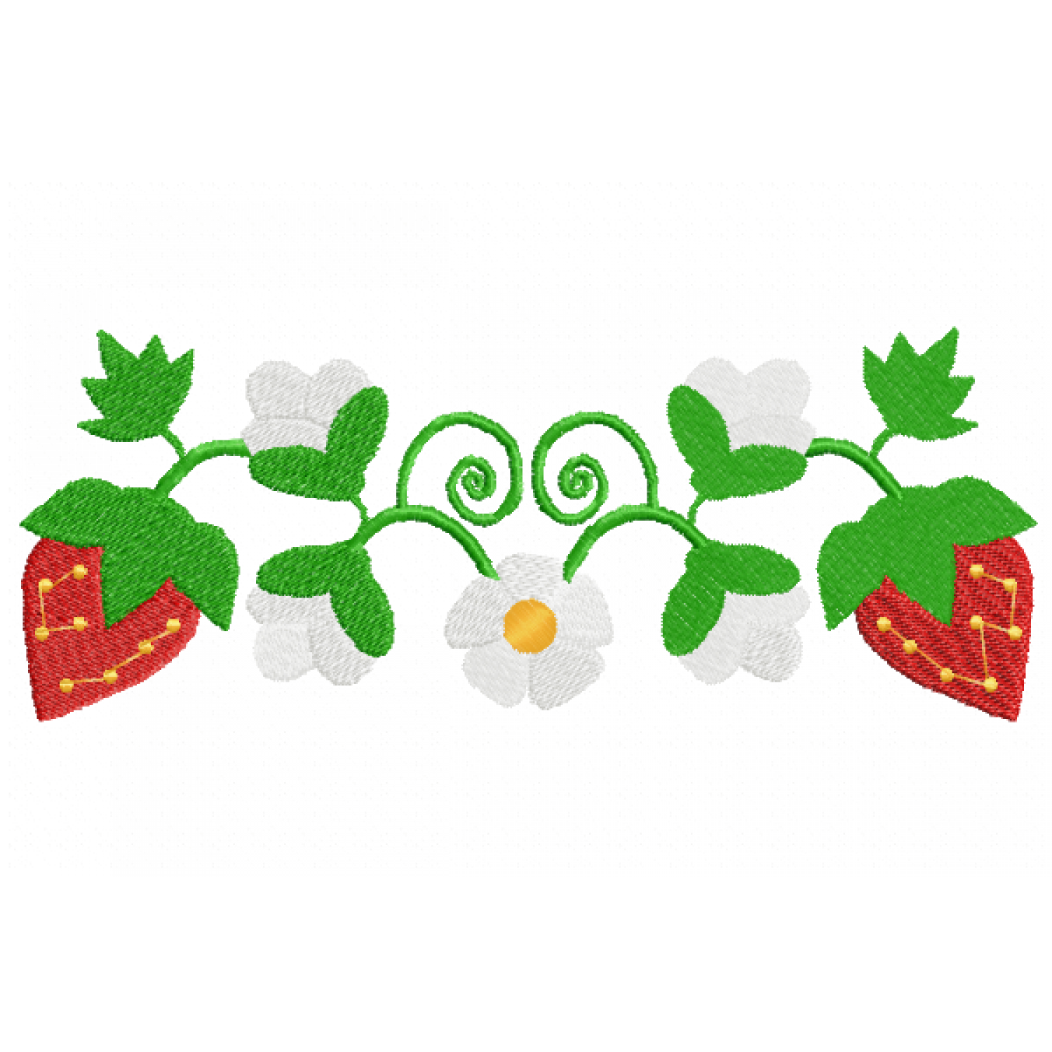 Strawberry free Embroidery Design 5x7