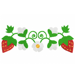 Strawberry free Embroidery Design 5x7