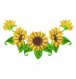 Sunflower Embroidery Design