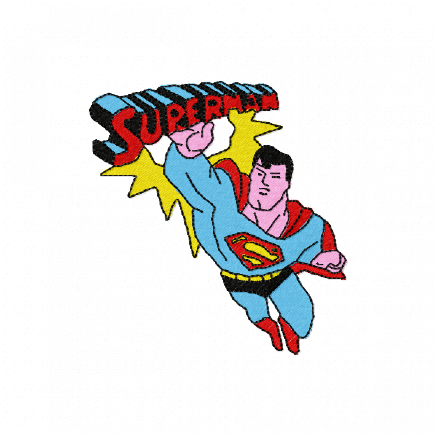 Superman Embroidery Design