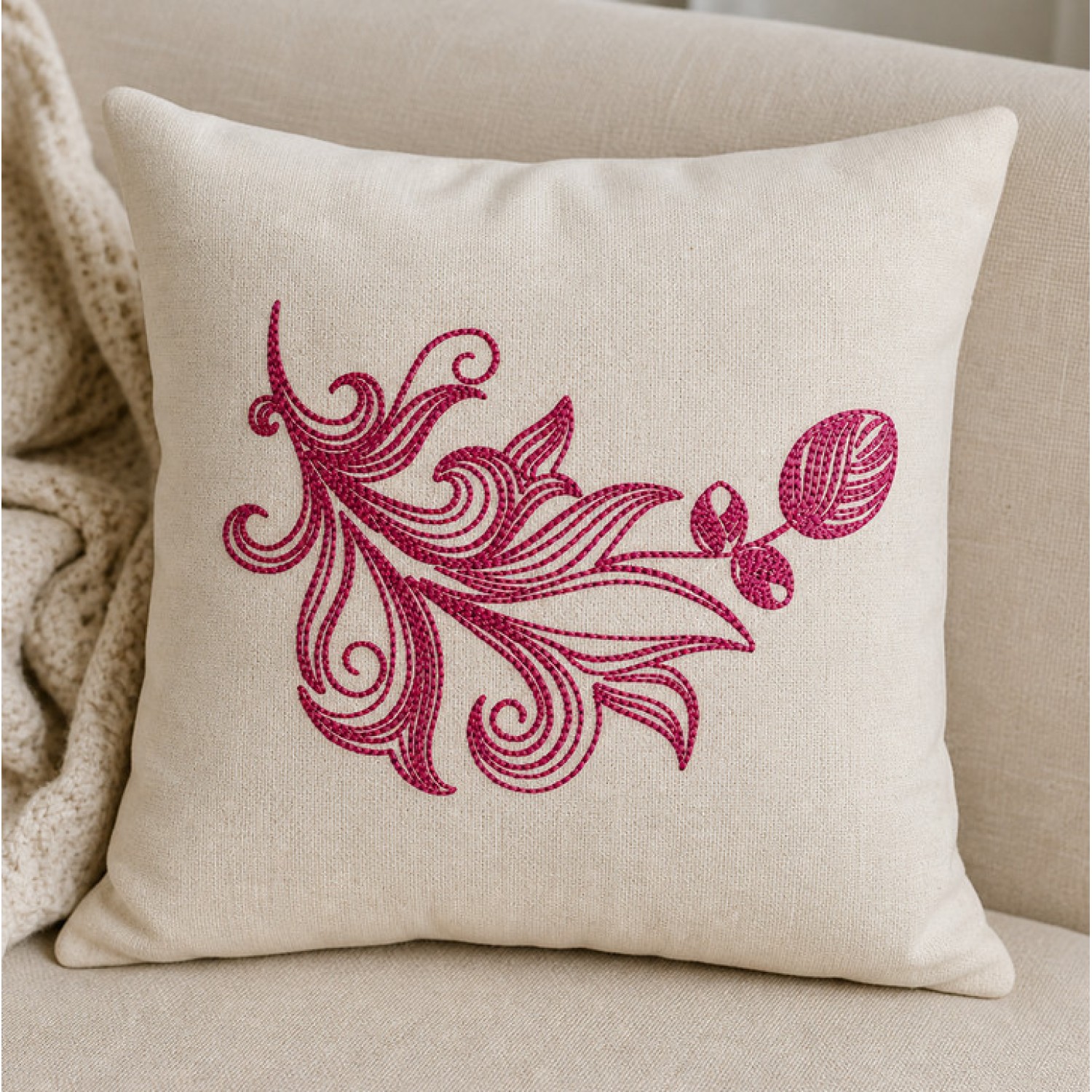 Swirl Bloom Embroidery Design