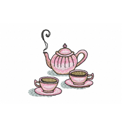 Tea Kettle Embroidery Design