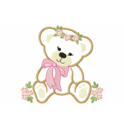 Teddy bear Embroidery Design 5x7