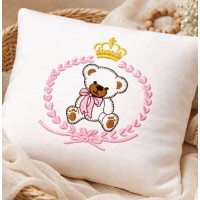 Teddy Bear Applique Embroidery Design 5x7