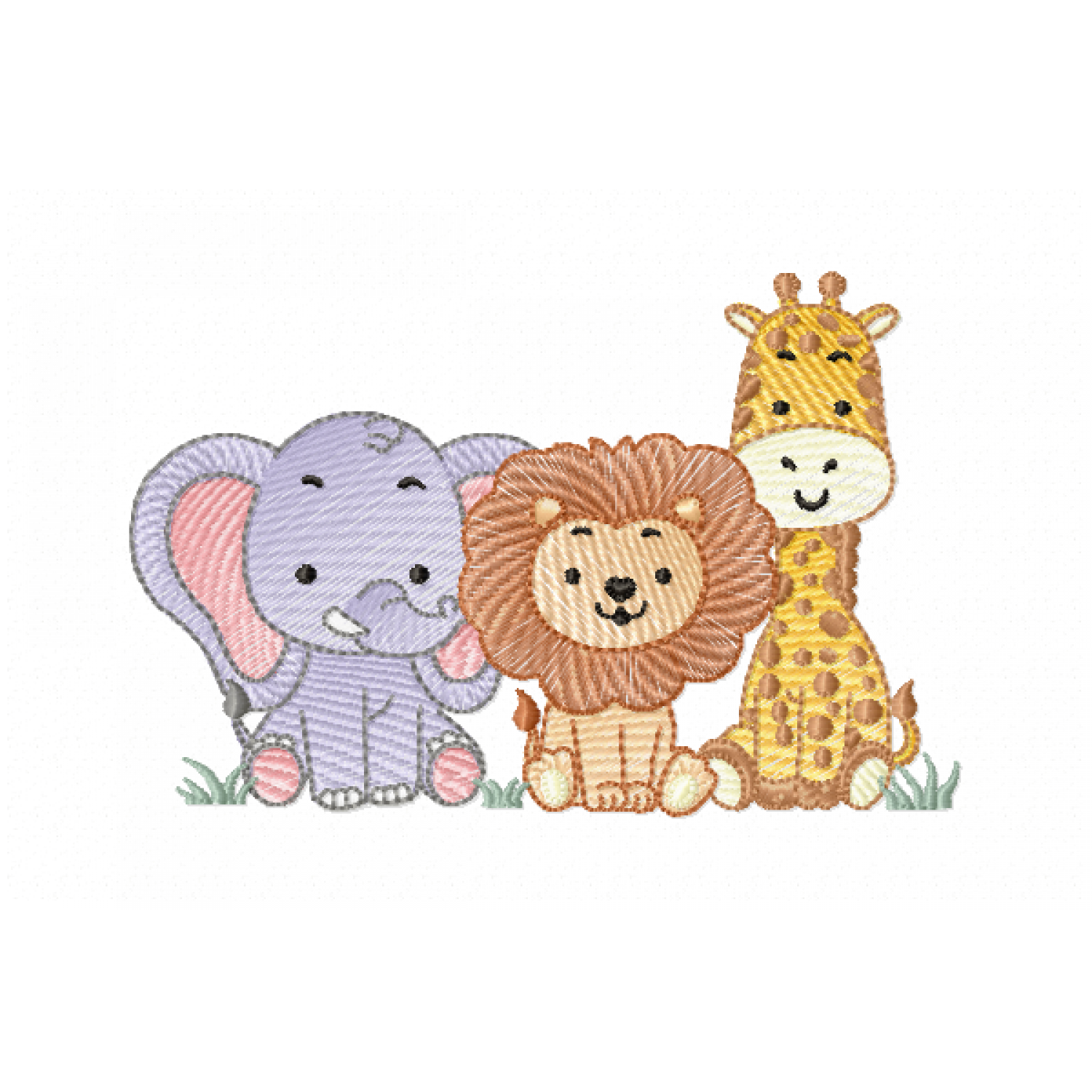 Three animals Embroidery Design