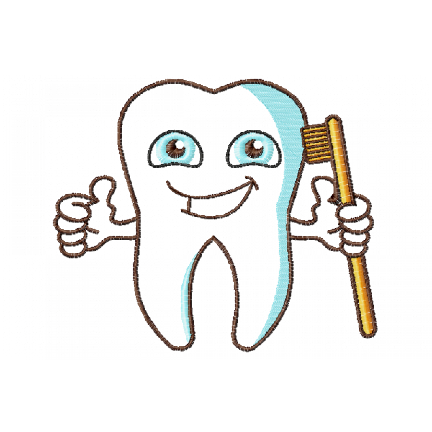 Tooth Embroidery Design