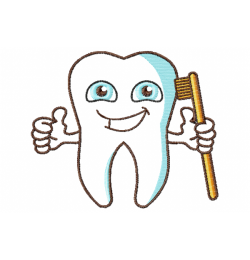 Tooth Embroidery Design