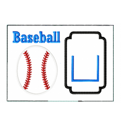 Tooth Fairy baseball ITH in the hoop embroidery Design