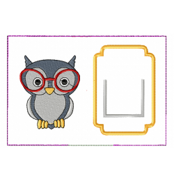 Tooth Fairy owl ITH in the hoop embroidery Design