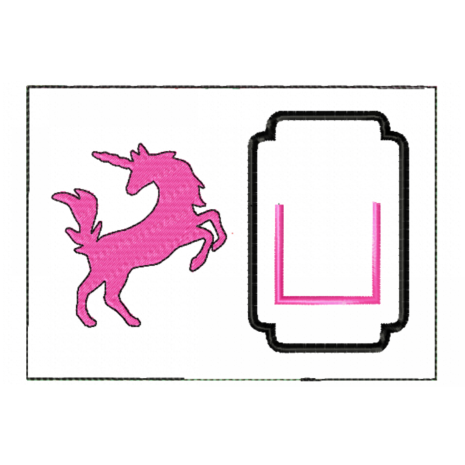 Tooth Fairy unicorn ITH in the hoop embroidery Design