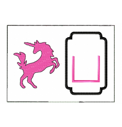 Tooth Fairy unicorn ITH in the hoop embroidery Design