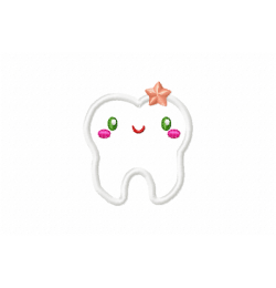 Tooth Embroidery Design