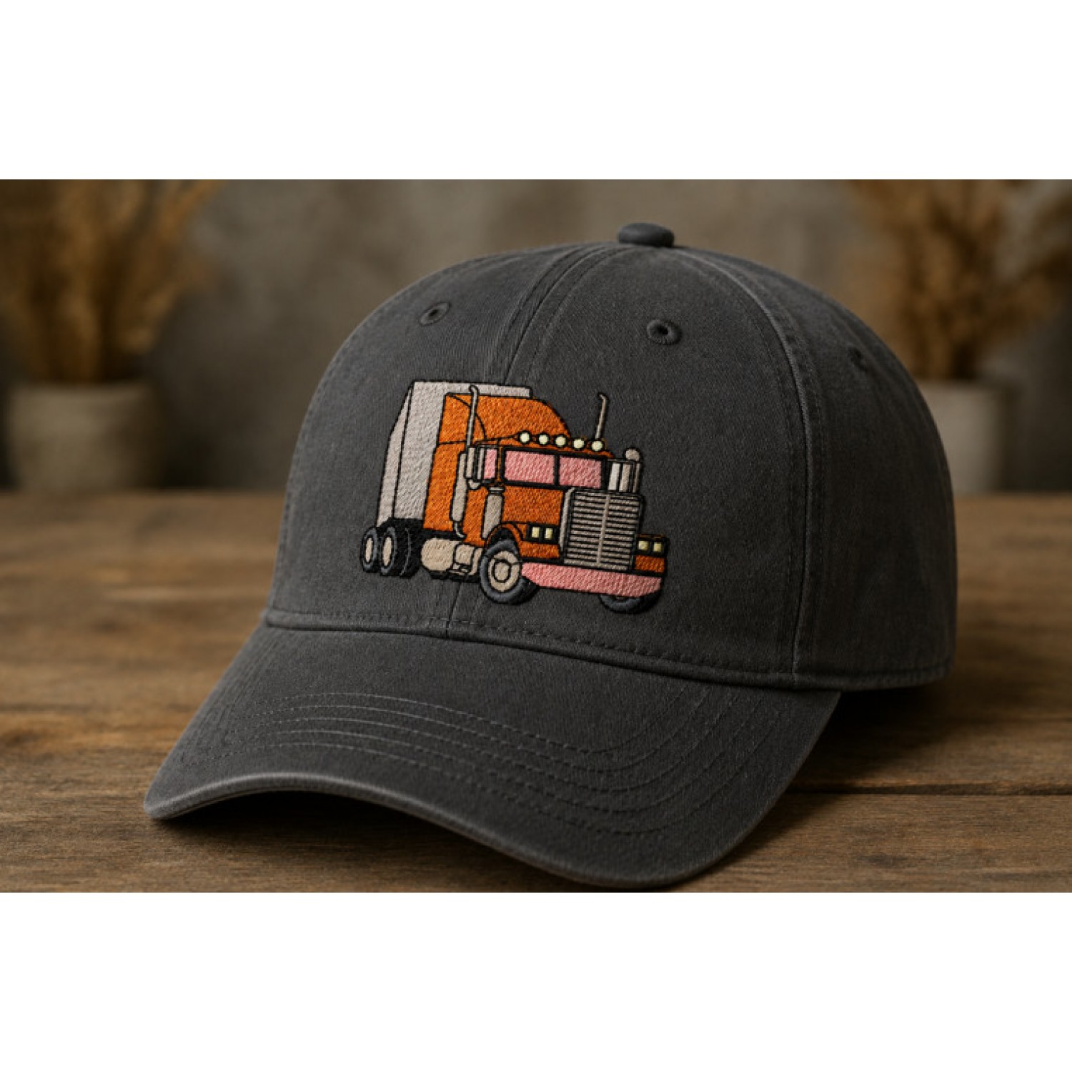 Transport Truck Embroidery Design