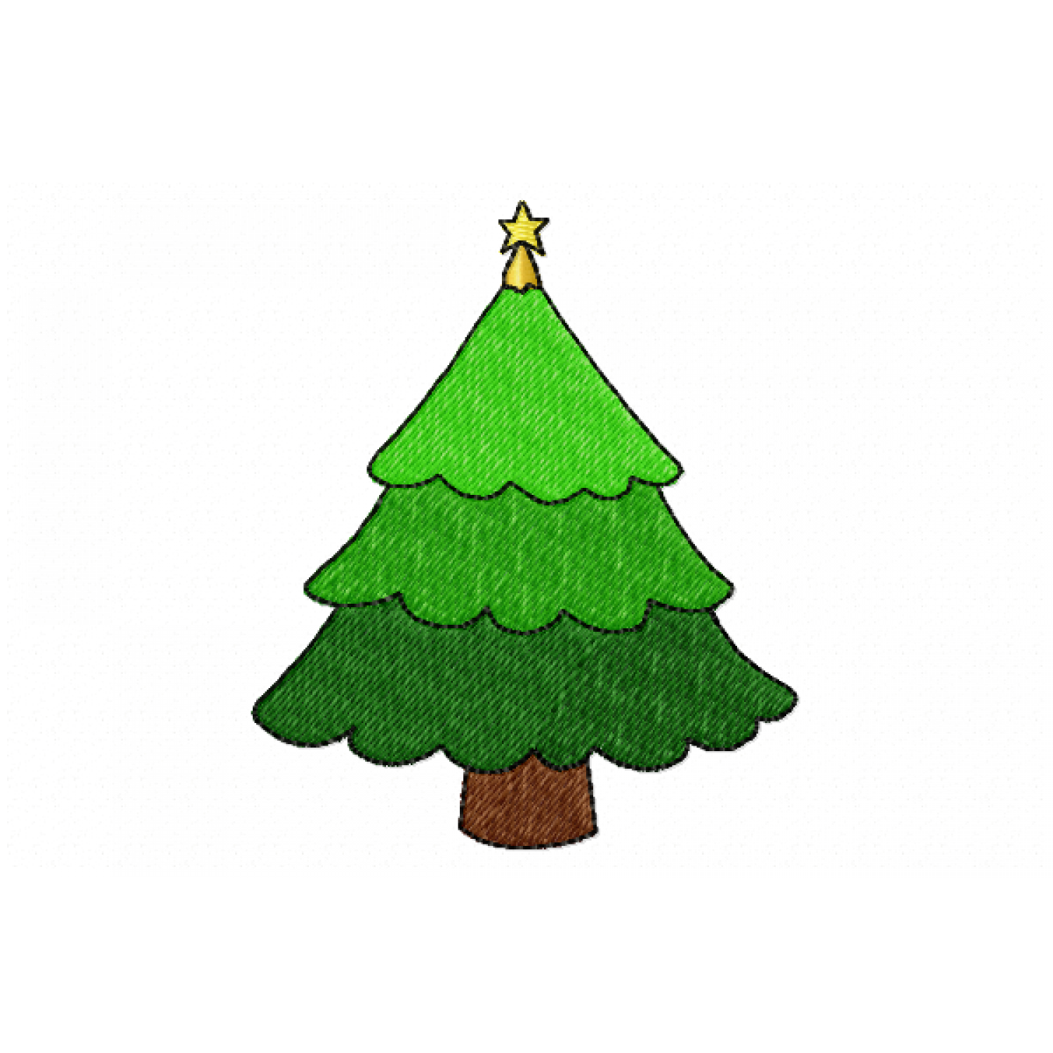 Christmas Tree Embroidery Design