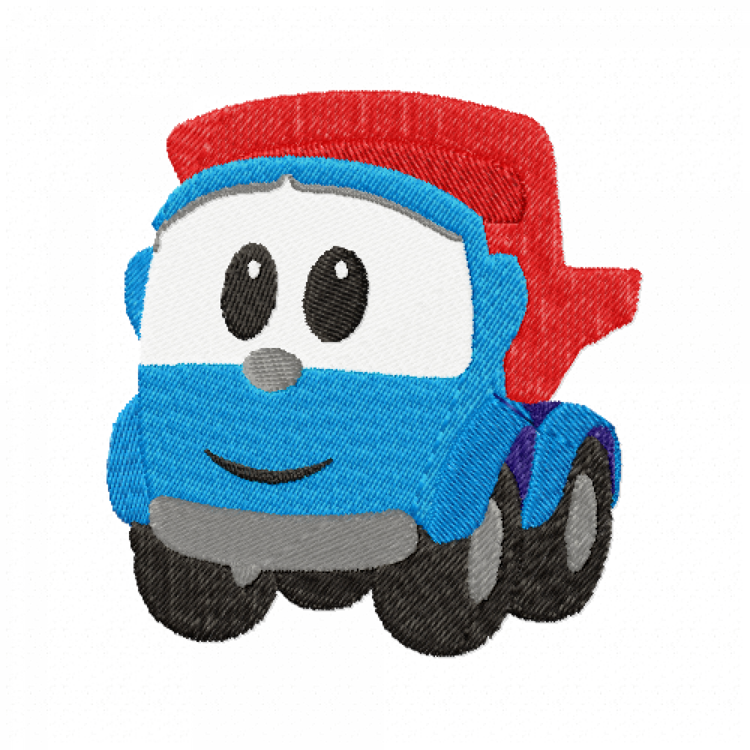 Cute Cartoon Truck Embroidery Design