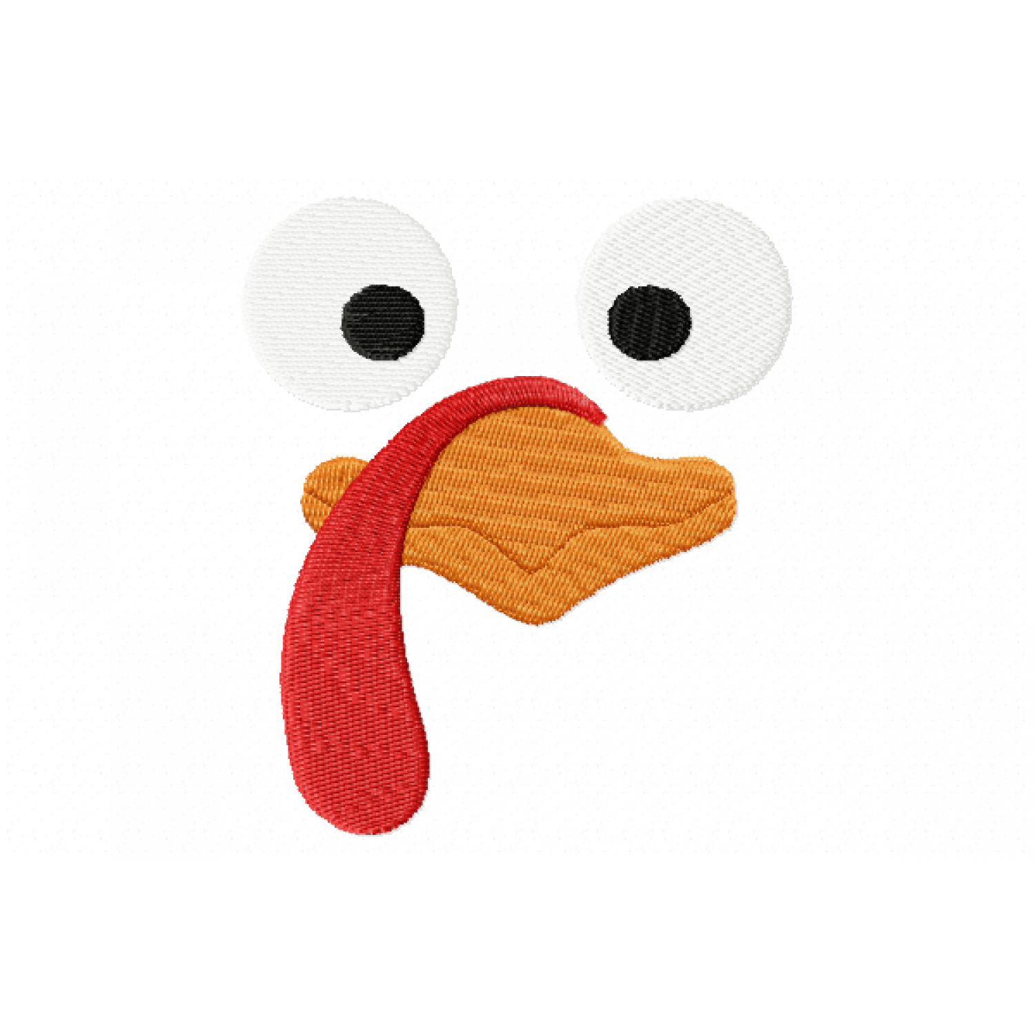 Turkey Face Embroidery Design