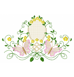 Two Butterflies Embroidery Design Free 5x7 Multi-Format Machine Embroidery File