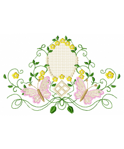 Two Butterflies Embroidery Design Free 5x7 Multi-Format Machine Embroidery File