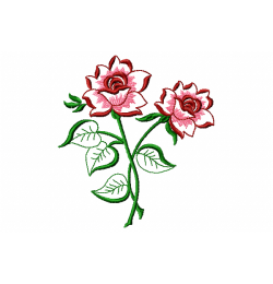Two Flowers Embroidery Design Free 5x7 Multi-Format Machine Embroidery File