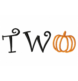 Two Pumpkin Birthday Embroidery Design Free 5x7