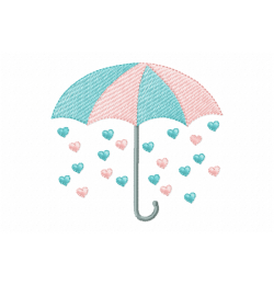 Umbrella Embroidery Design