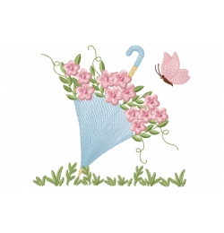 Umbrella Embroidery Design