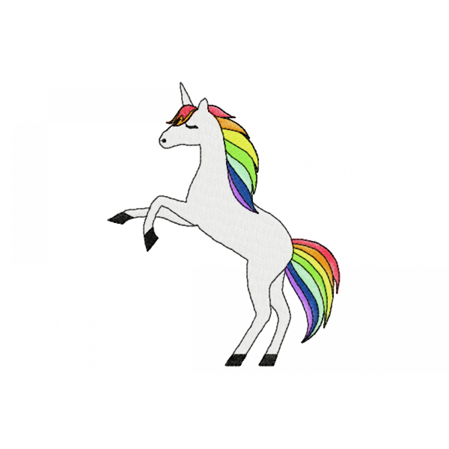 Free Unicorn Embroidery Design 5x7 