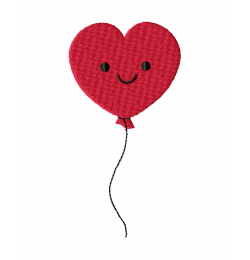 Heart Balloon Embroidery Design