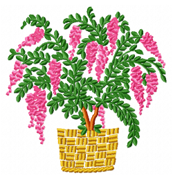 Vase Embroidery Design 2 Sizes