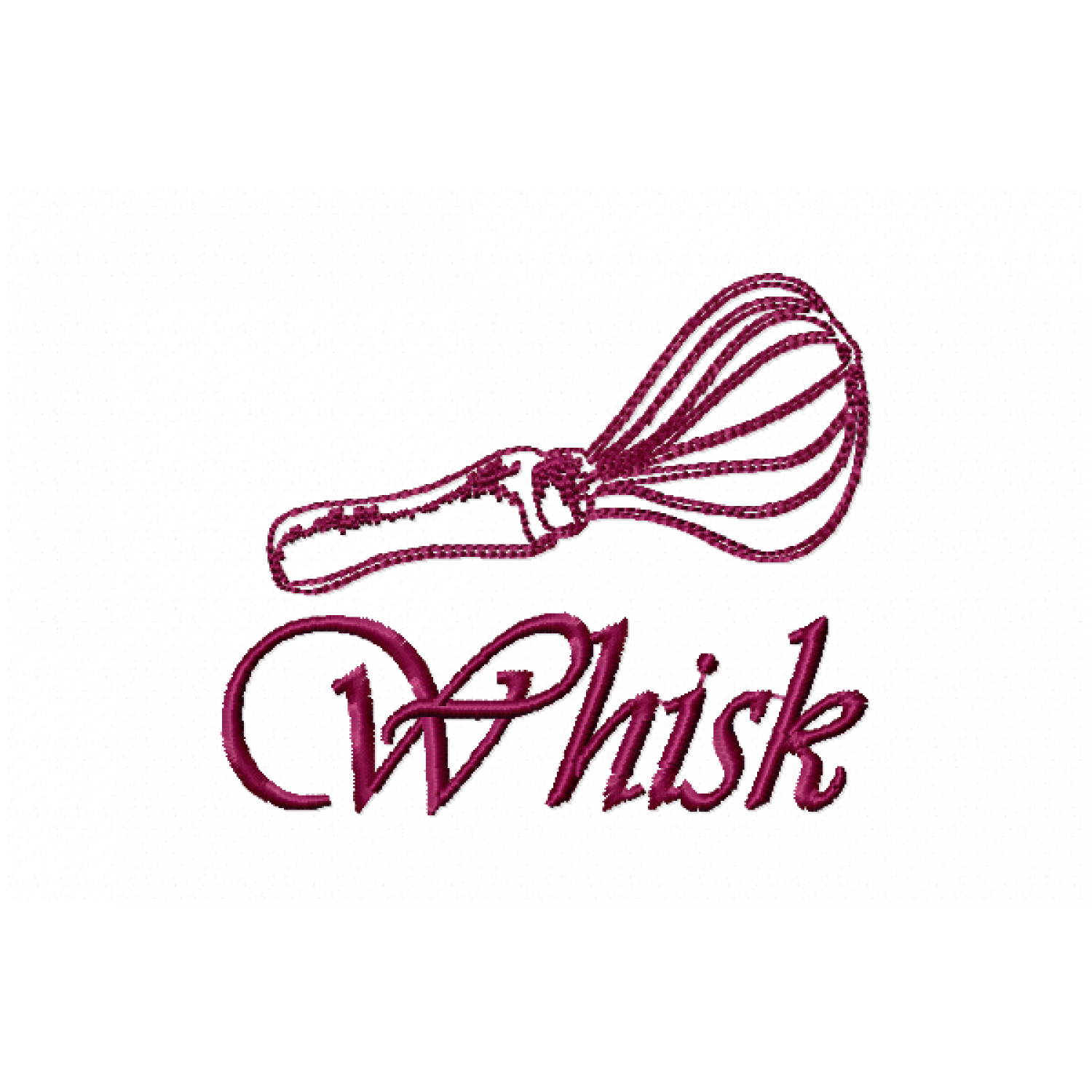 Whisk Embroidery Design 4x4