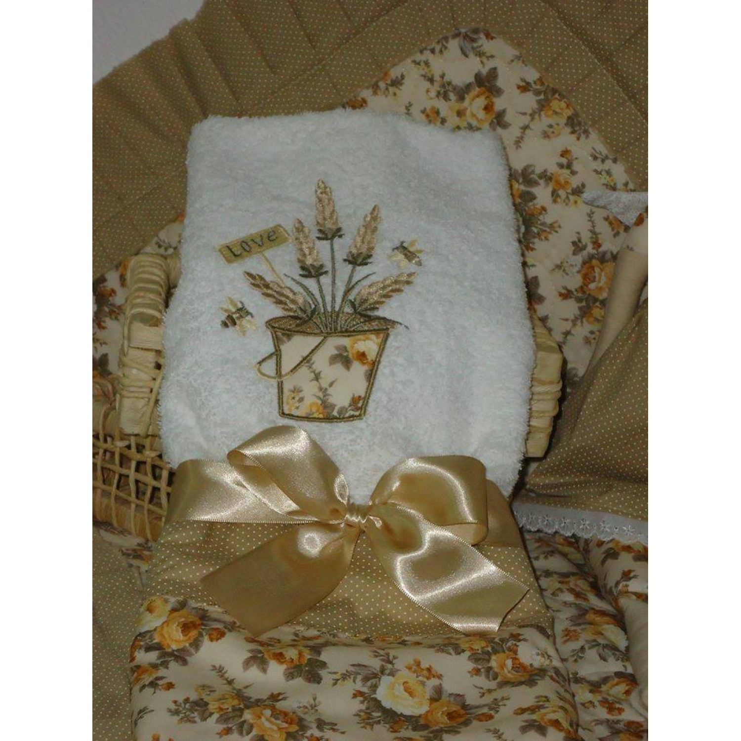 Wildflowers In Pot Embroidery Motif