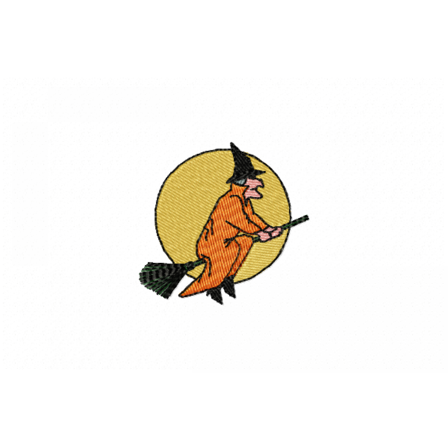Witch Embroidery Design