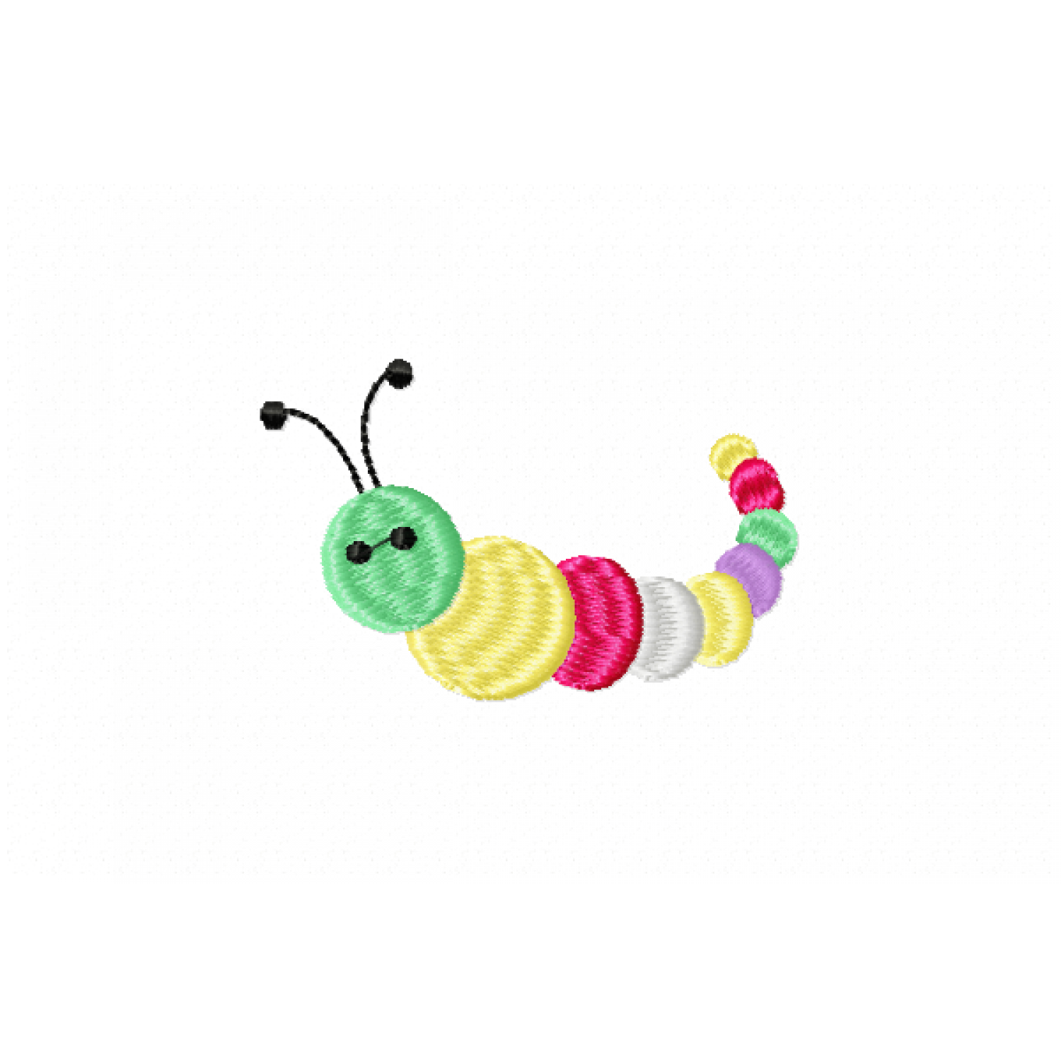 Worm Embroidery Design