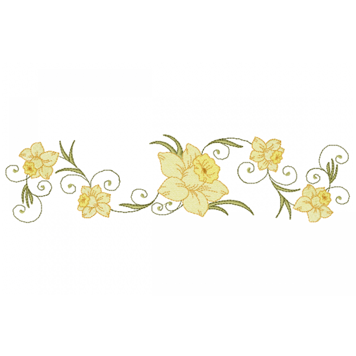 Yellow Flower Embroidery Design
