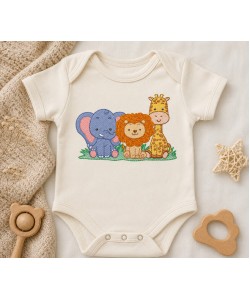 Adorable Safari Trio Embroidery Design