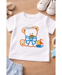 Adorable Sailor Teddy Bear Embroidery Design