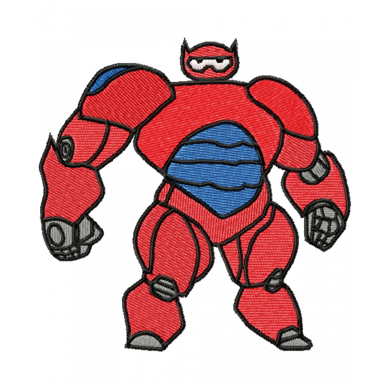Cute Robot Embroidery Design