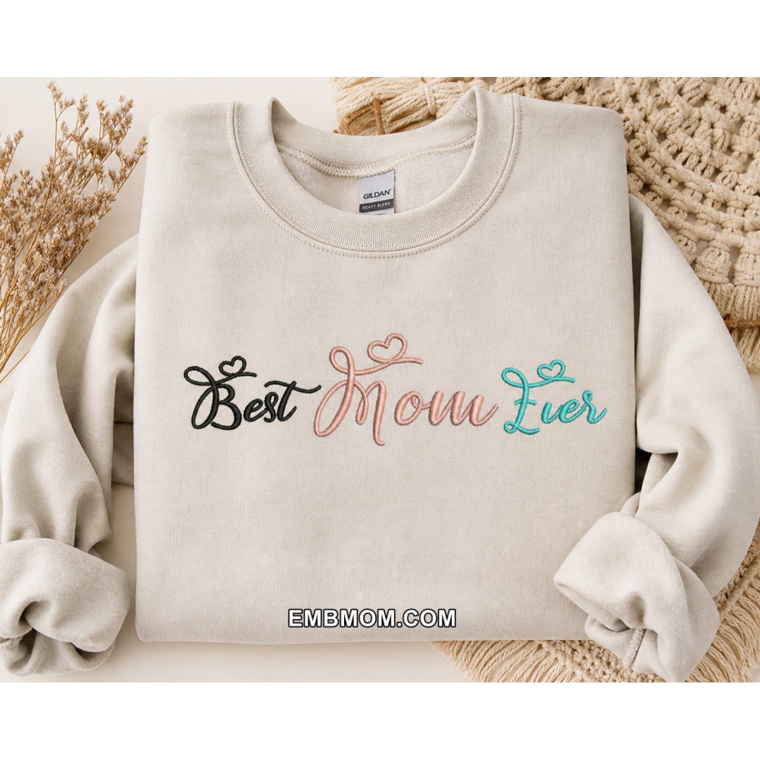 Cute Best Mama Ever Embroidery Design 5x7