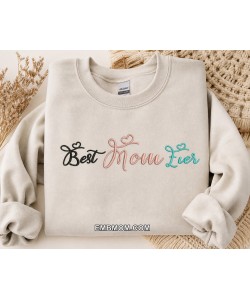 Cute Best Mama Ever Embroidery Design 5x7