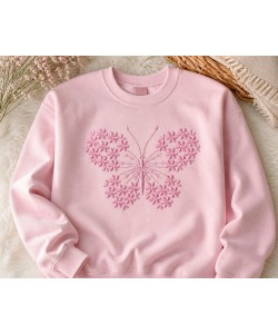 Blossom Butterfly Embroidery Design