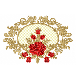 Bouquet Roses Embroidery Design