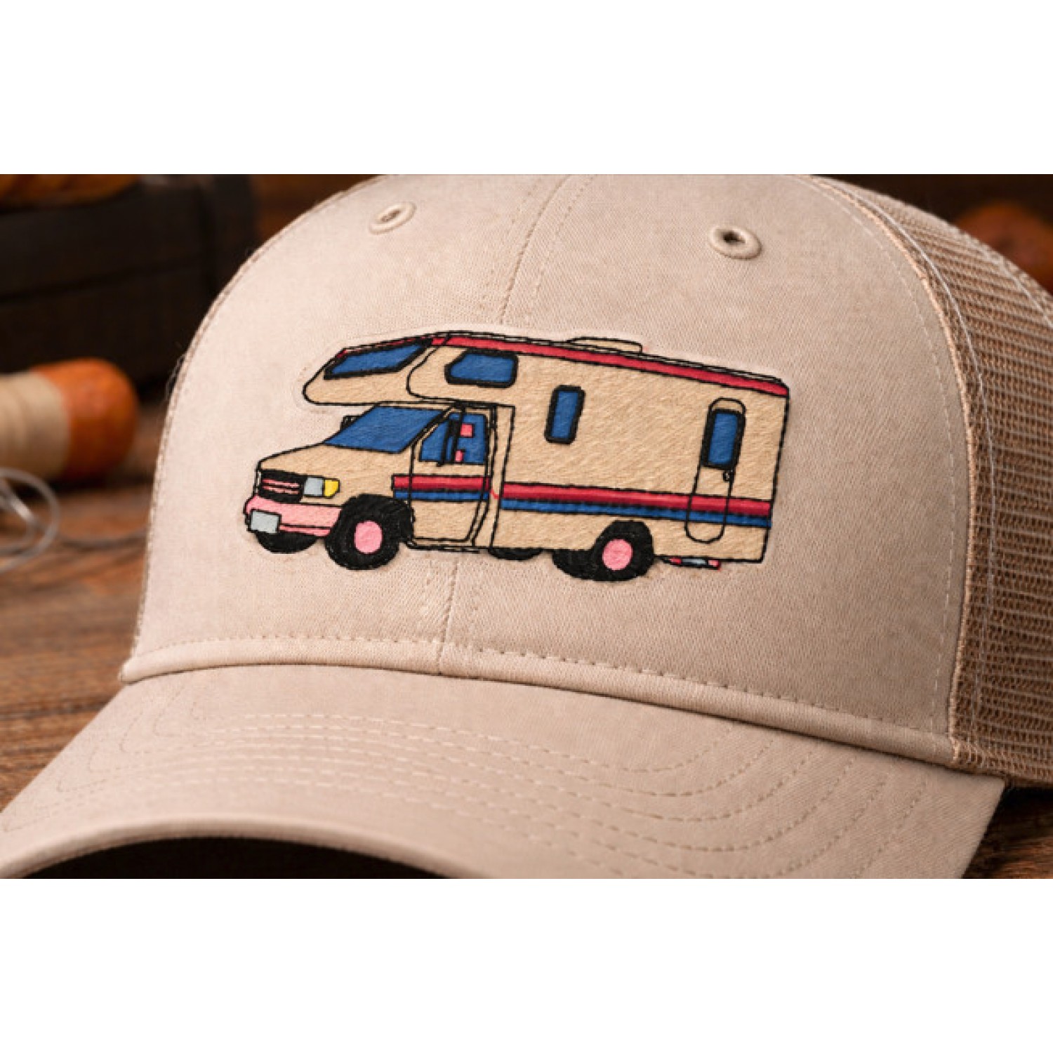 Camper Truck Embroidery Design