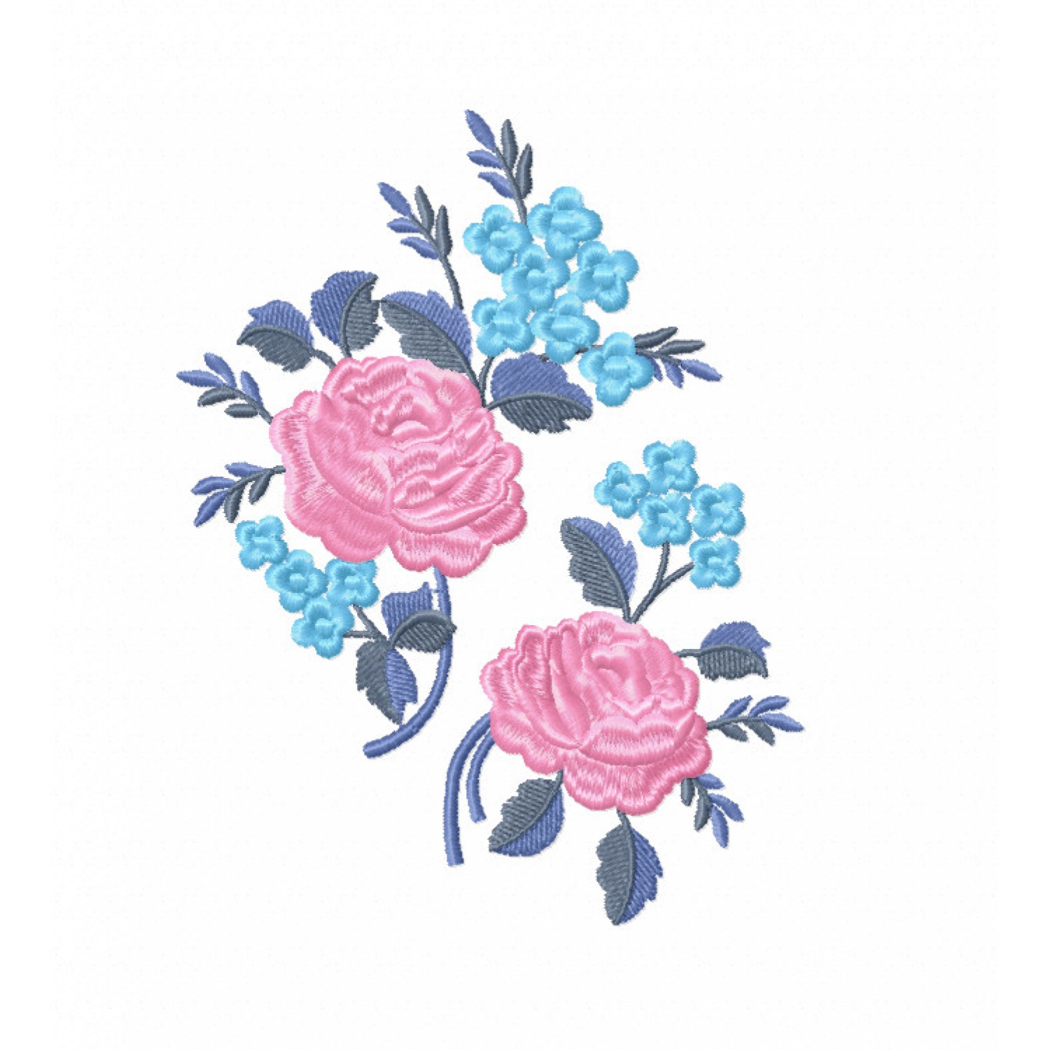 Candy Blossom Rose Embroidery Design