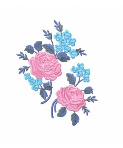 Candy Blossom Rose Embroidery Design
