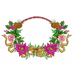 Christmas frame Embroidery Design